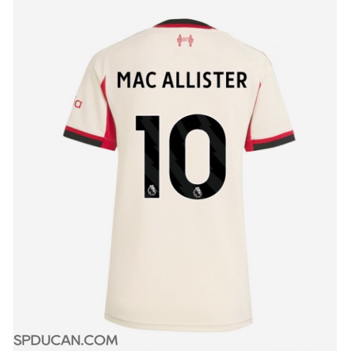 Zenski Nogometni Dres Liverpool Alexis Mac Allister #10 Gostujuci 2025-26 Kratak Rukav